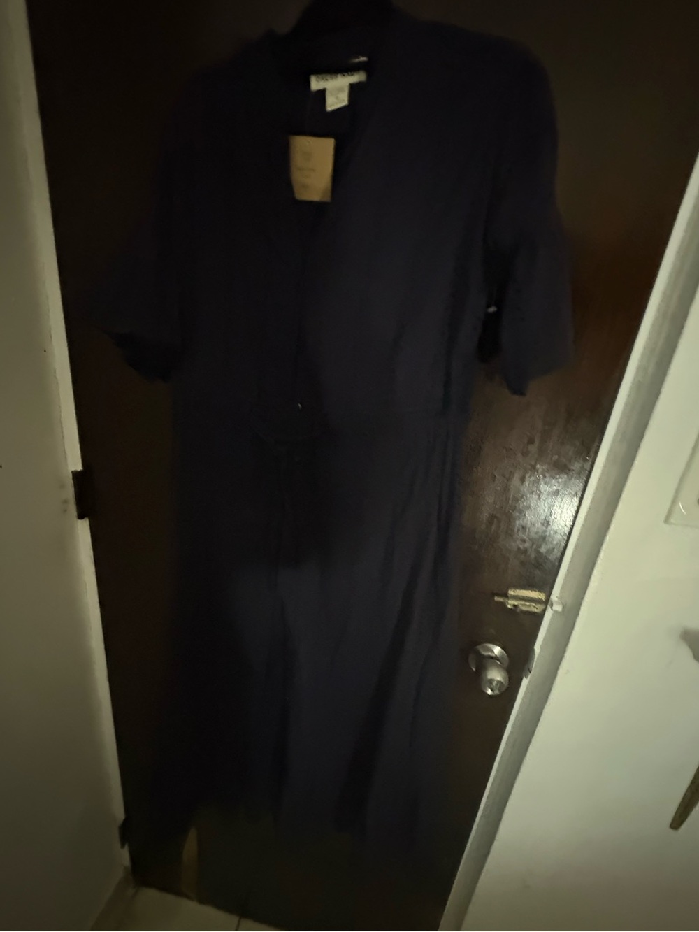 Bundle 3 for $25. NWT Classic Navy Midi Dress with V-Neck and Tie Waist. Size S.